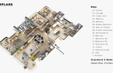 THE ADDRESS NYALI – LUXURY 3 BEDROOM APARTMENT + DSQ WITH OCEAN VIEW FOR SALE IN NYALI, MOMBASA | 279 SQM.