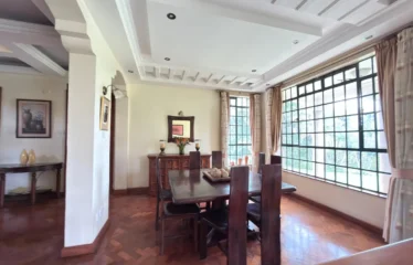 5-Bedroom House on ¾ Acre + DSQ for Rent in Miotoni, Karen, Nairobi.